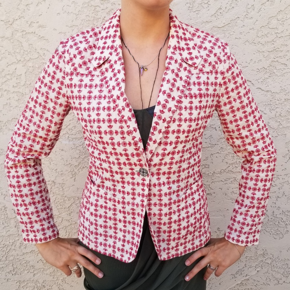 Blaser in Red & Beige